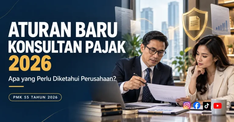 konsultan-pajak-2026-thumbnail.webp Thumbnail aturan baru konsultan pajak 2026 dengan ilustrasi konsultasi perpajakan perusahaan.